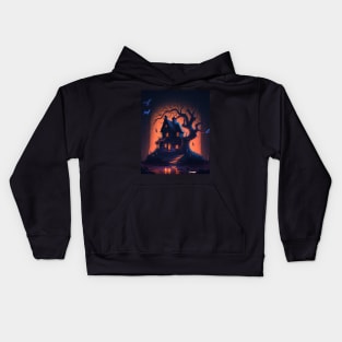 Haunted House on the Hill Kids Hoodie